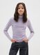 Girls' purple slim fit pure cotton t-shirt_0