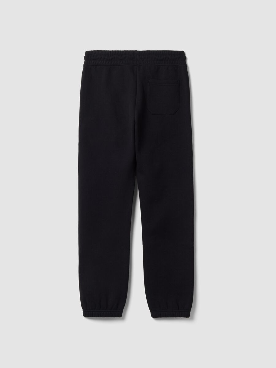 Black cotton-blend joggers with Miami Heat print, regular fit_2