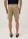Beige regular-fit pure cotton chino shorts_2