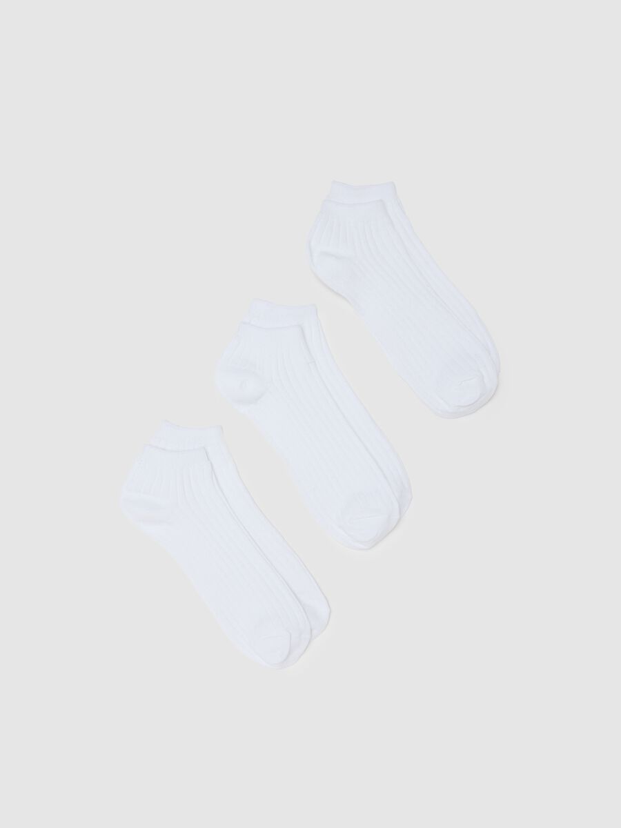 Three-pack white stretch pop socks_0