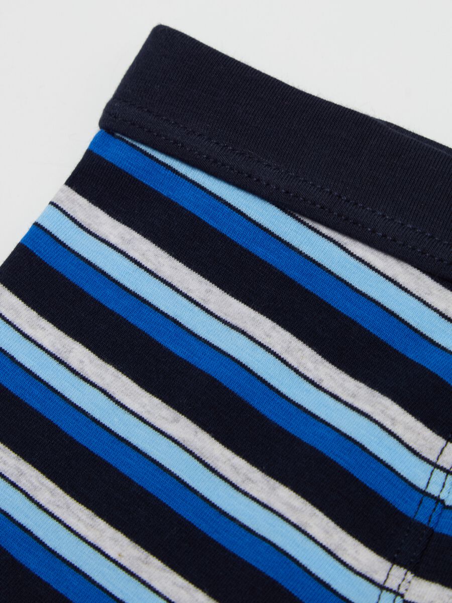 Boxer in cotone stretch in fantasia a righe _2