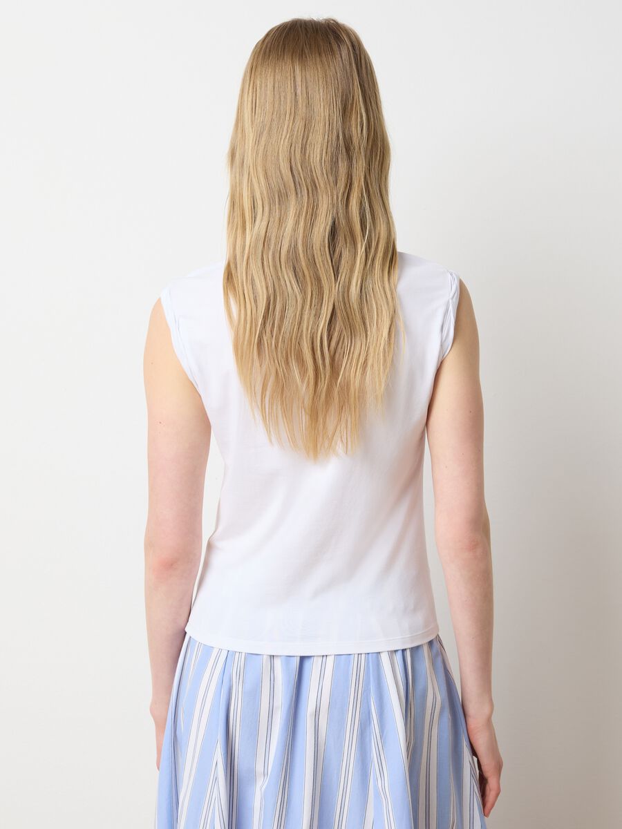White camisole in modal and stretch cotton_3