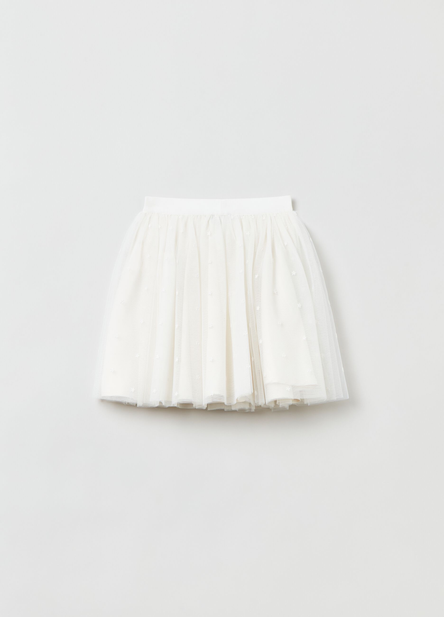 Gonna in tulle con ricamo floreale_1