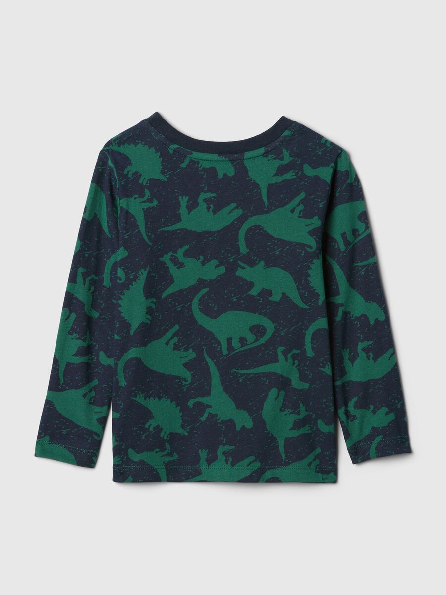 T-shirt with print and teddy bear embroidery_1