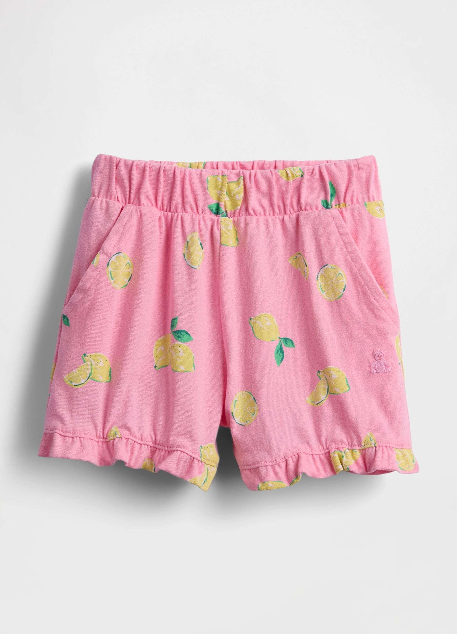 Pink Shorts with Lemon Print