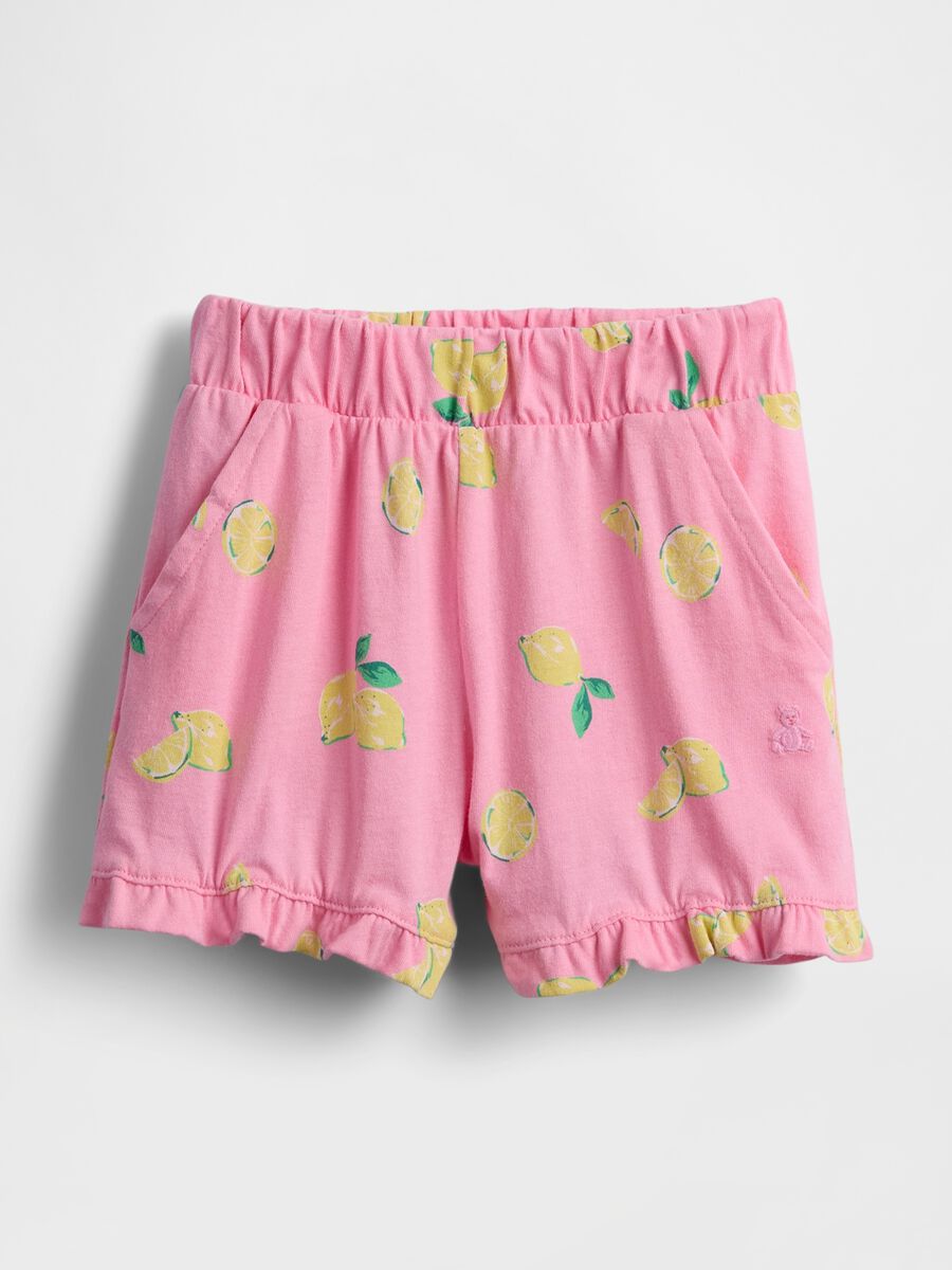 Pink Shorts with Lemon Print_0