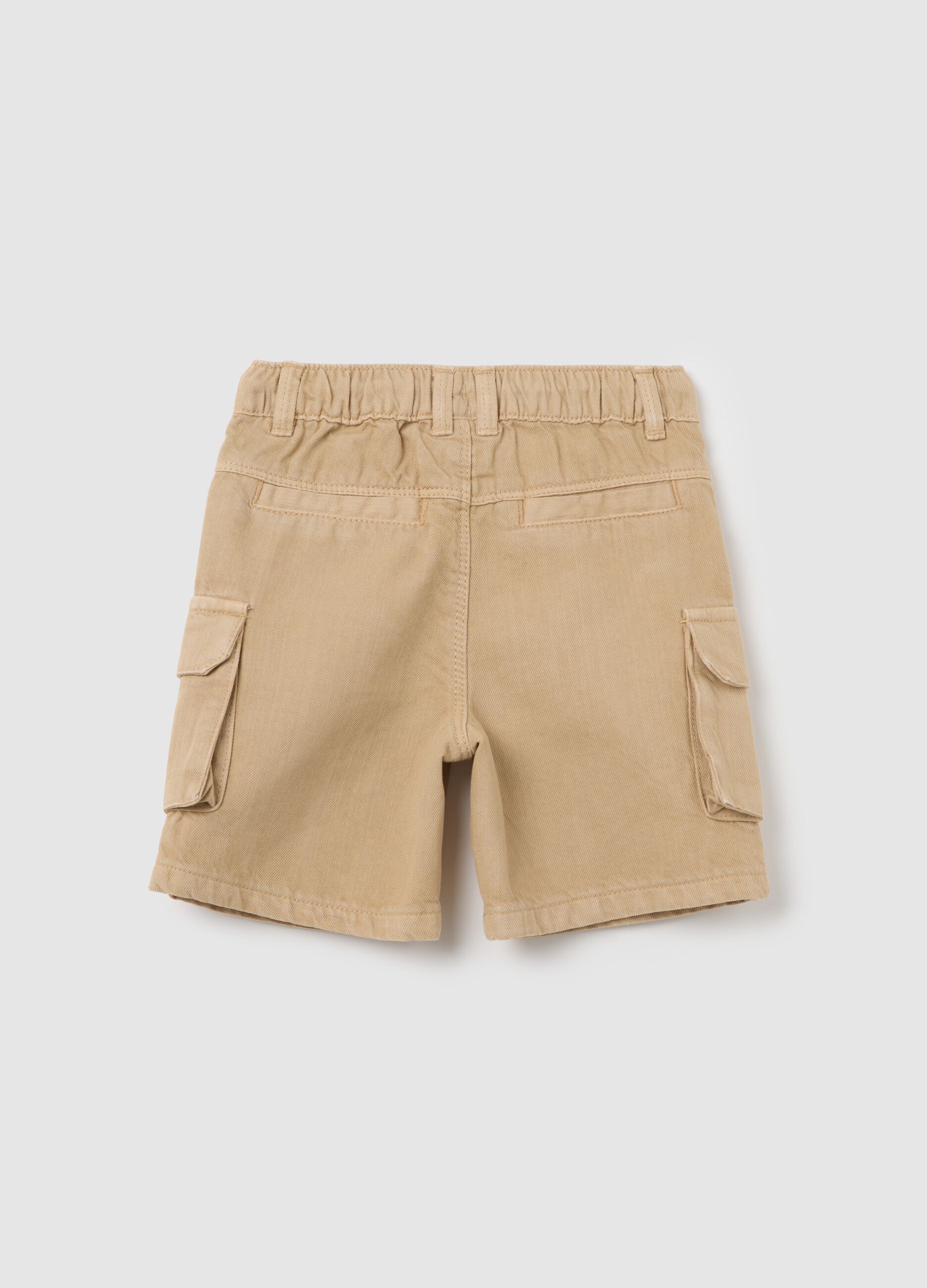 Fagottino Pure Cotton Beige Cargo Shorts