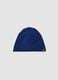 Cappello blu in cotone organico elasticizzato jersey per bambino_0