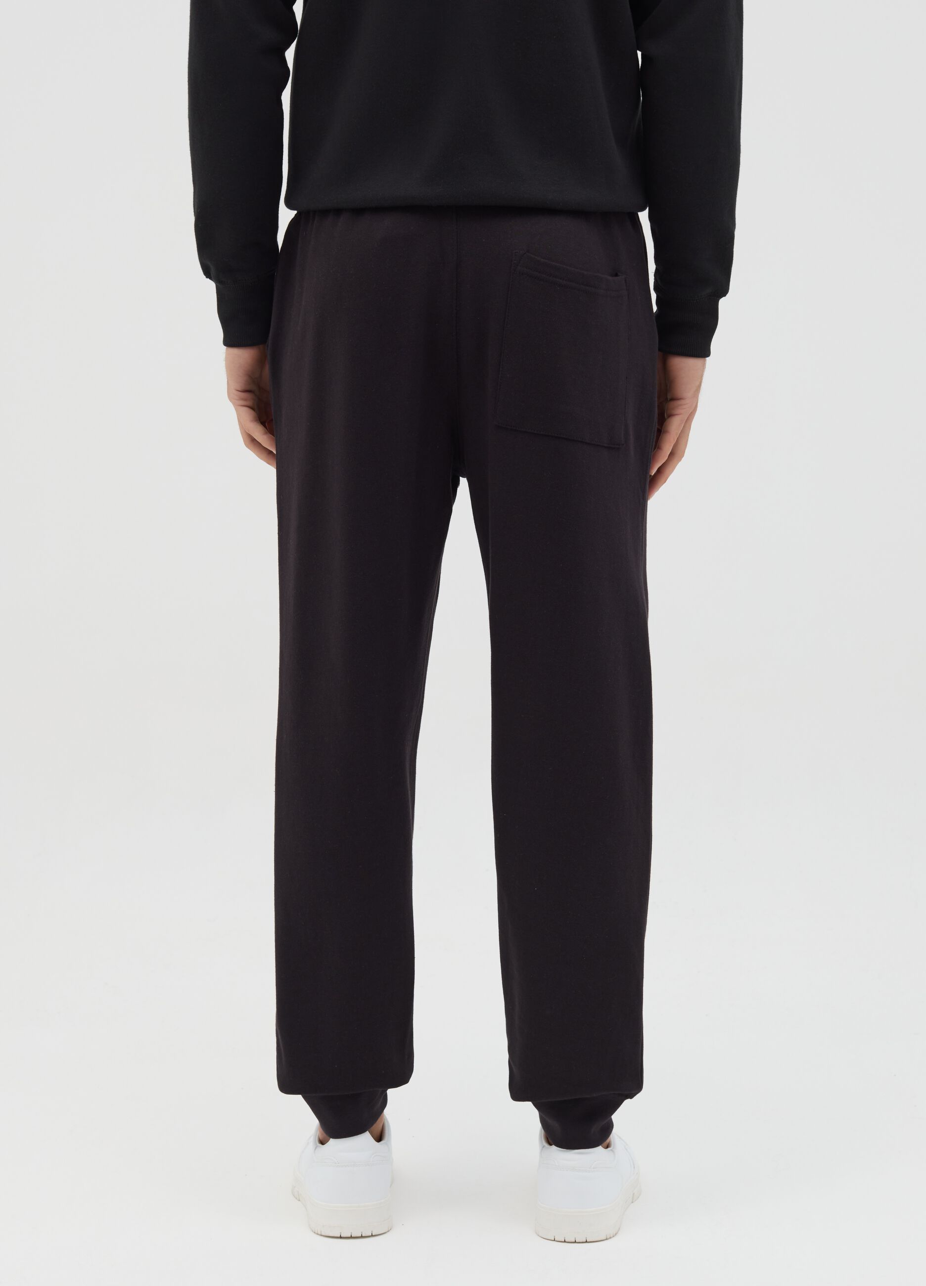 Joggers in cotton with drawstring