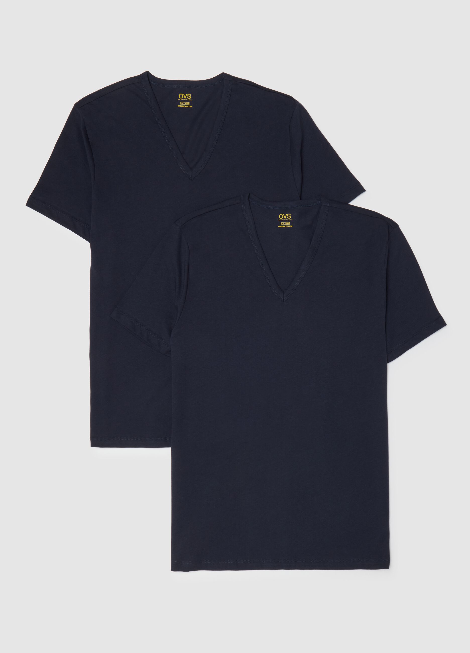 Men's blue pure cotton t-shirt twin pack regular fit