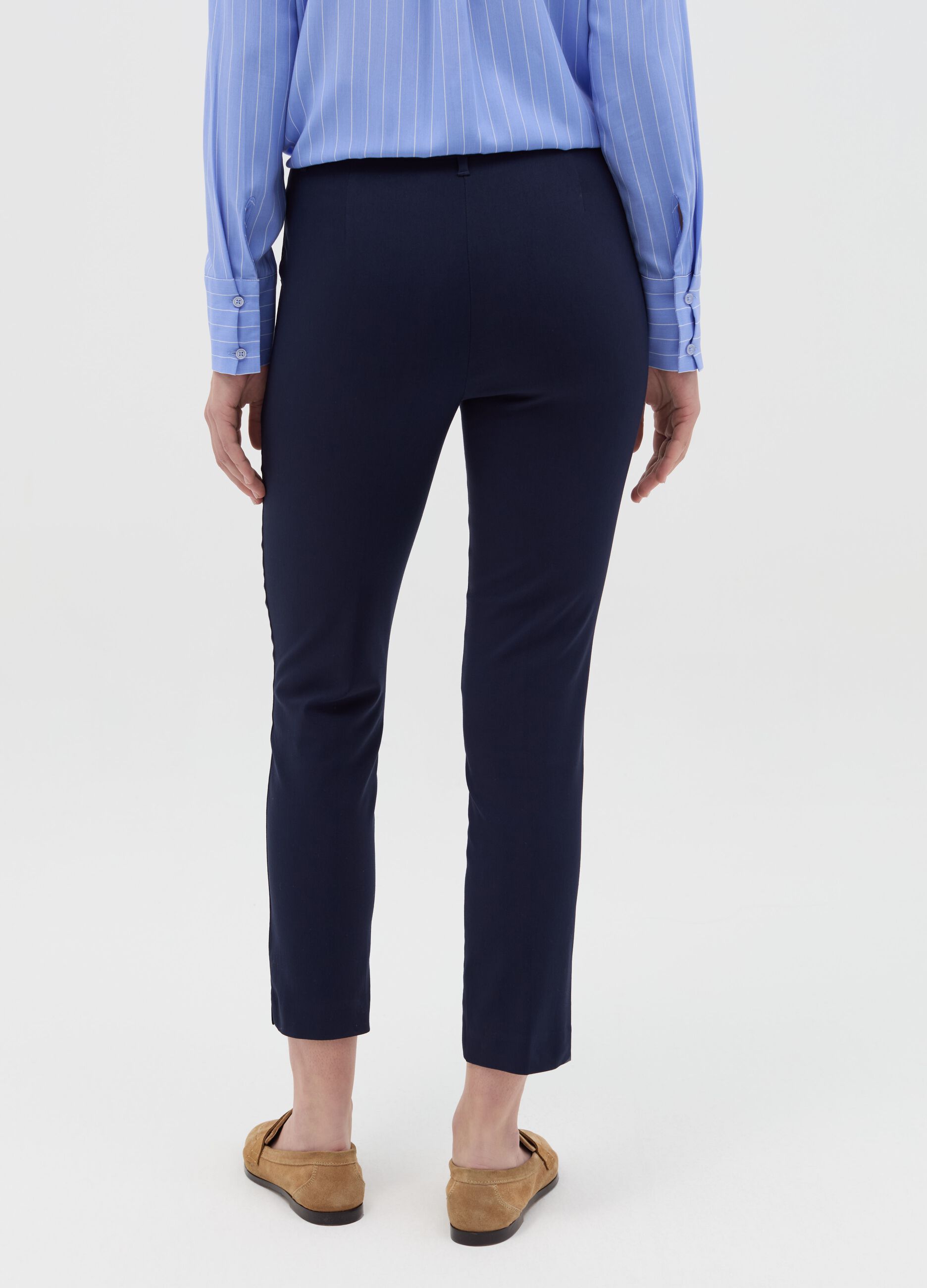 Slim-fit ankle-length chinos