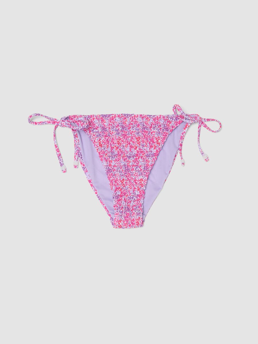 Slip bikini rosa in tessuto elasticizzato con laccetti_4