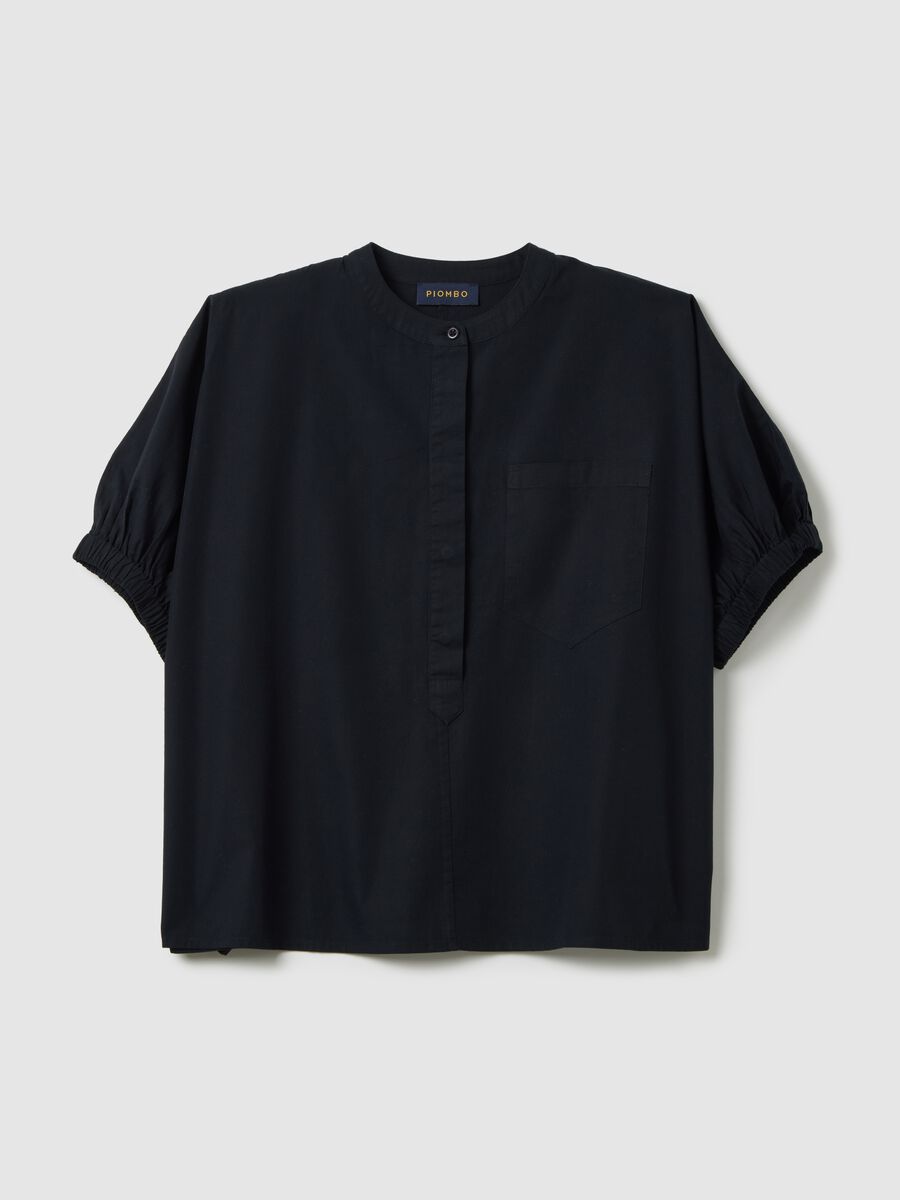 Oversized black cotton shirt by Piombo_4