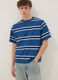 Blue striped pure cotton T-shirt_4