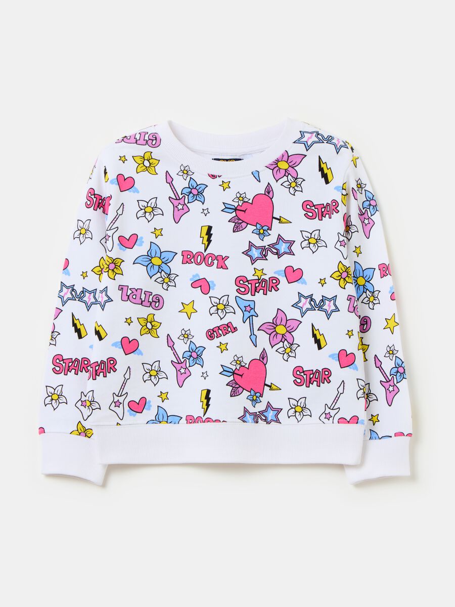 French terry sweatshirt with print_0