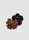 Brown and black floral hair clip set_2