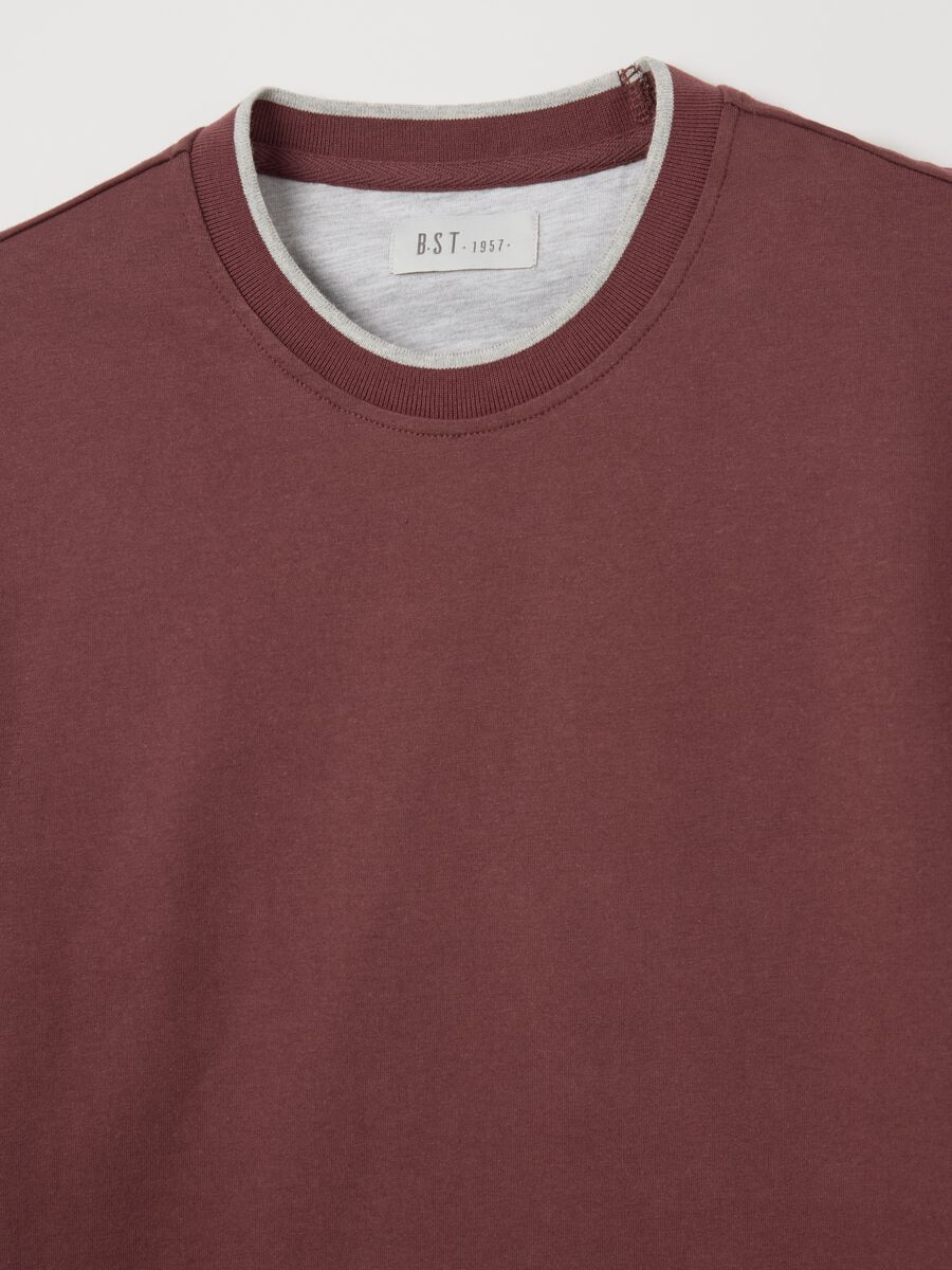Brown fitted T-shirt in cotton_5