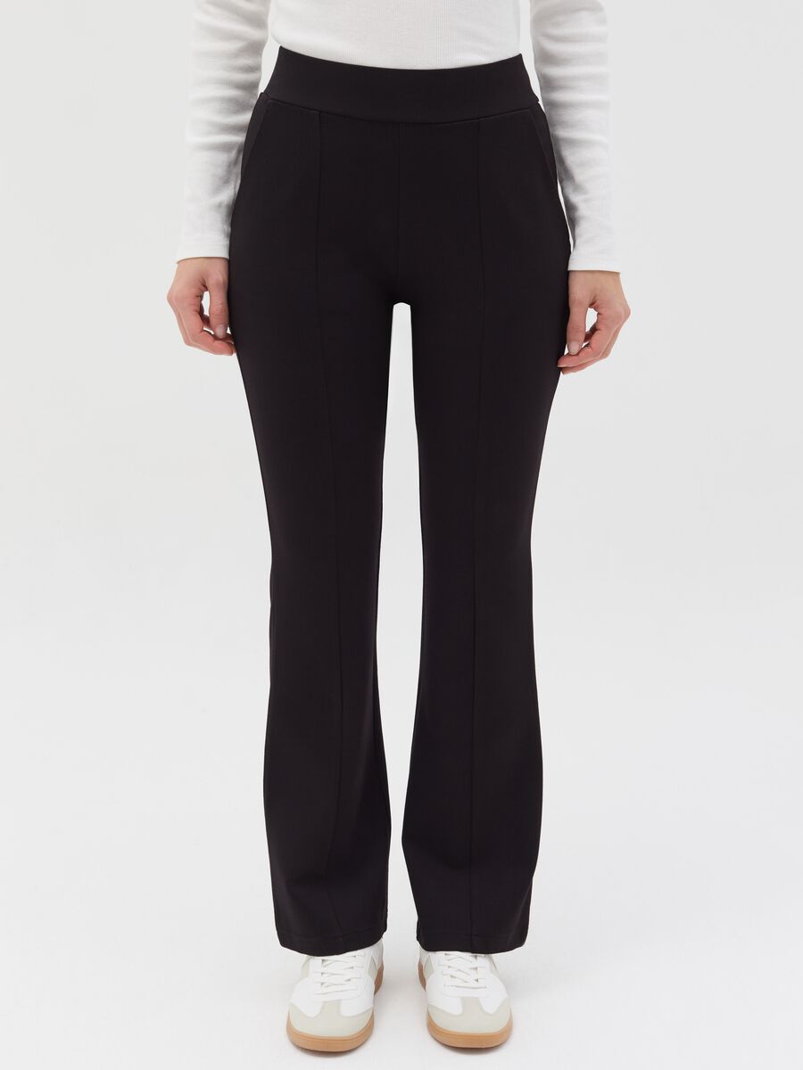 Milano-stitch leggings with raised seams_1