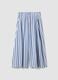 Multicolour striped skirt in a viscose-linen blend_4