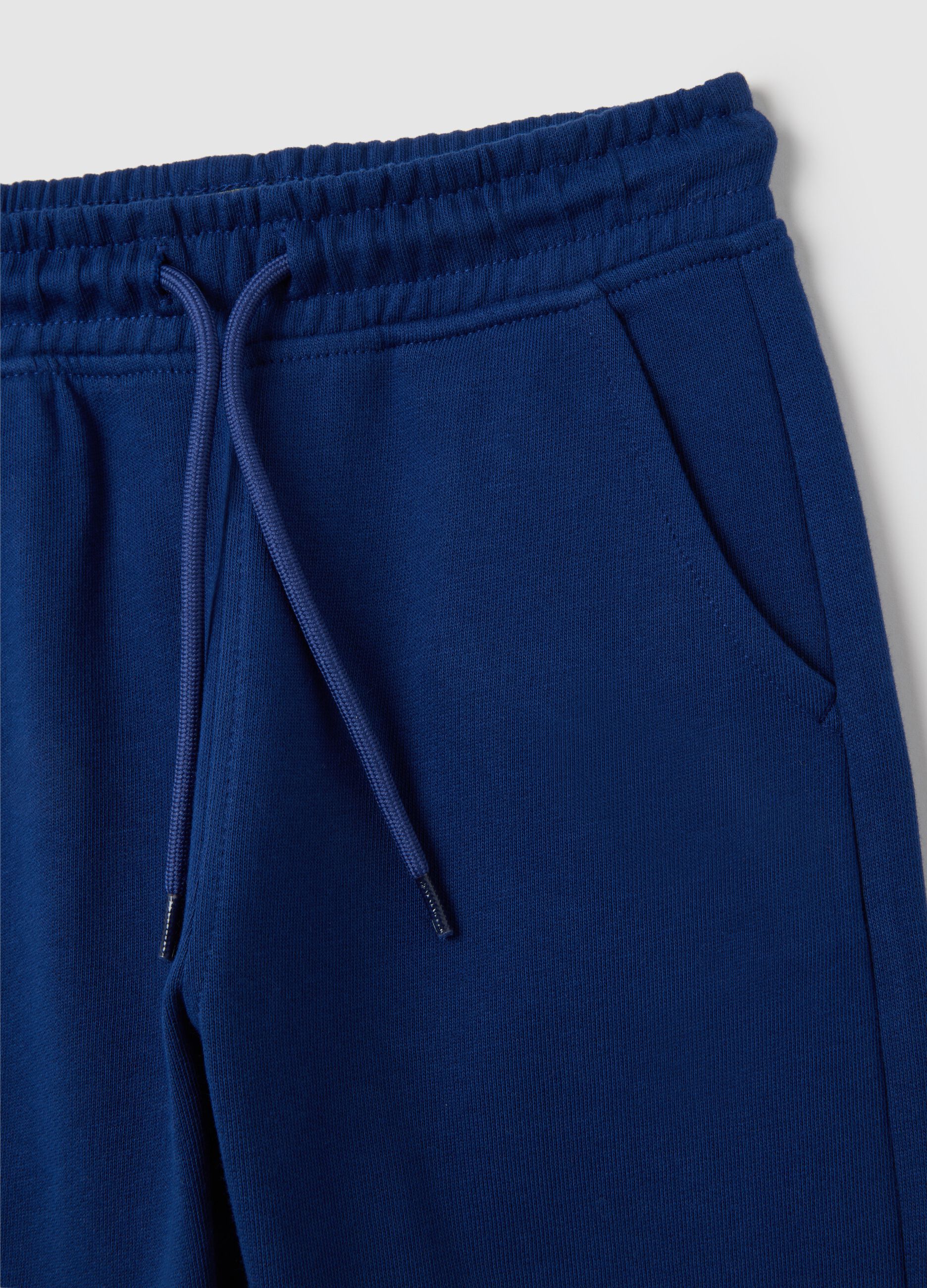 Children's Blue Regular Fit Cotton Trousers