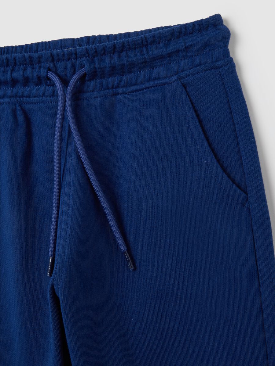 Children's Blue Regular Fit Cotton Trousers_2