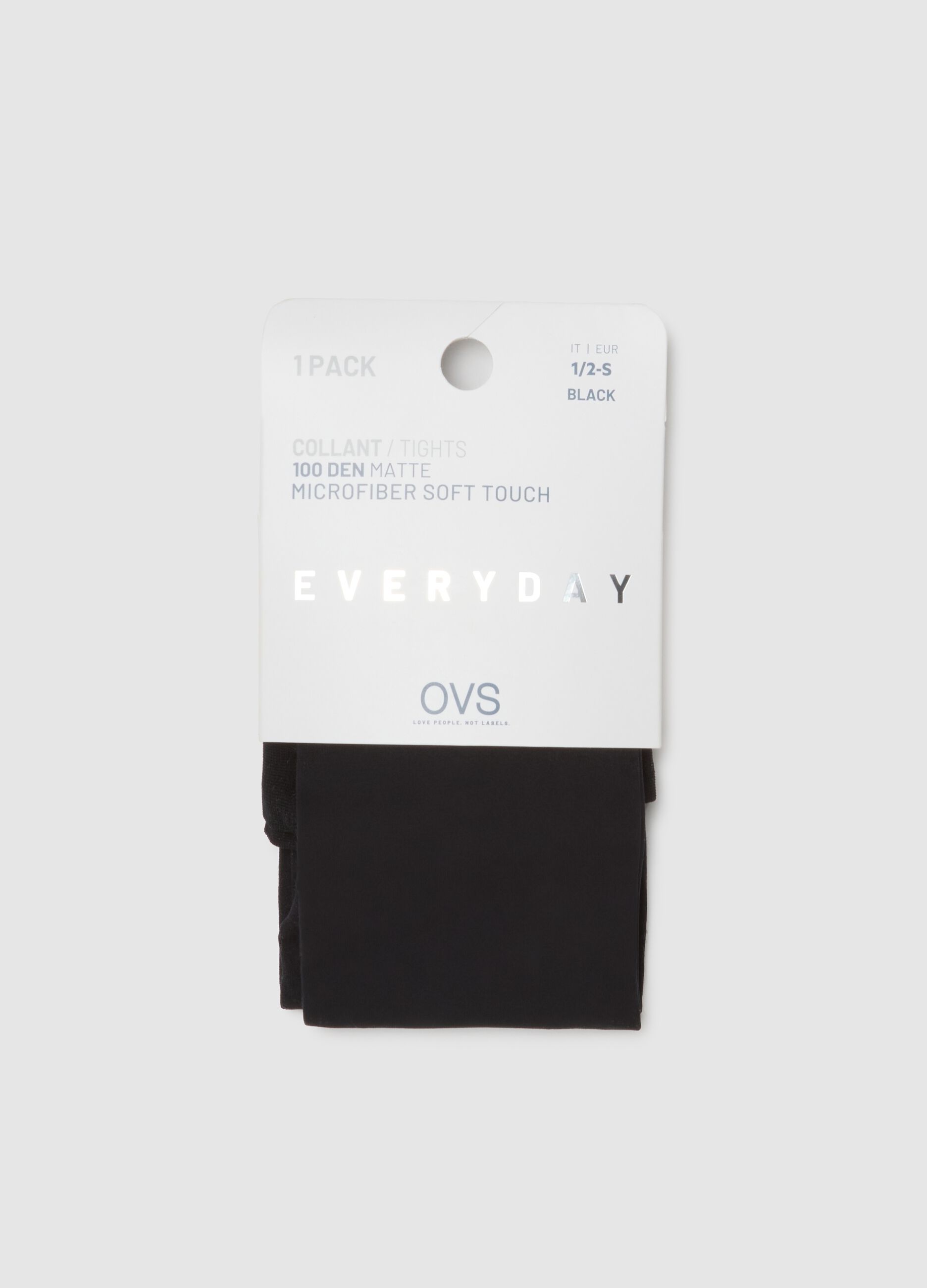 Black stretch fabric tights