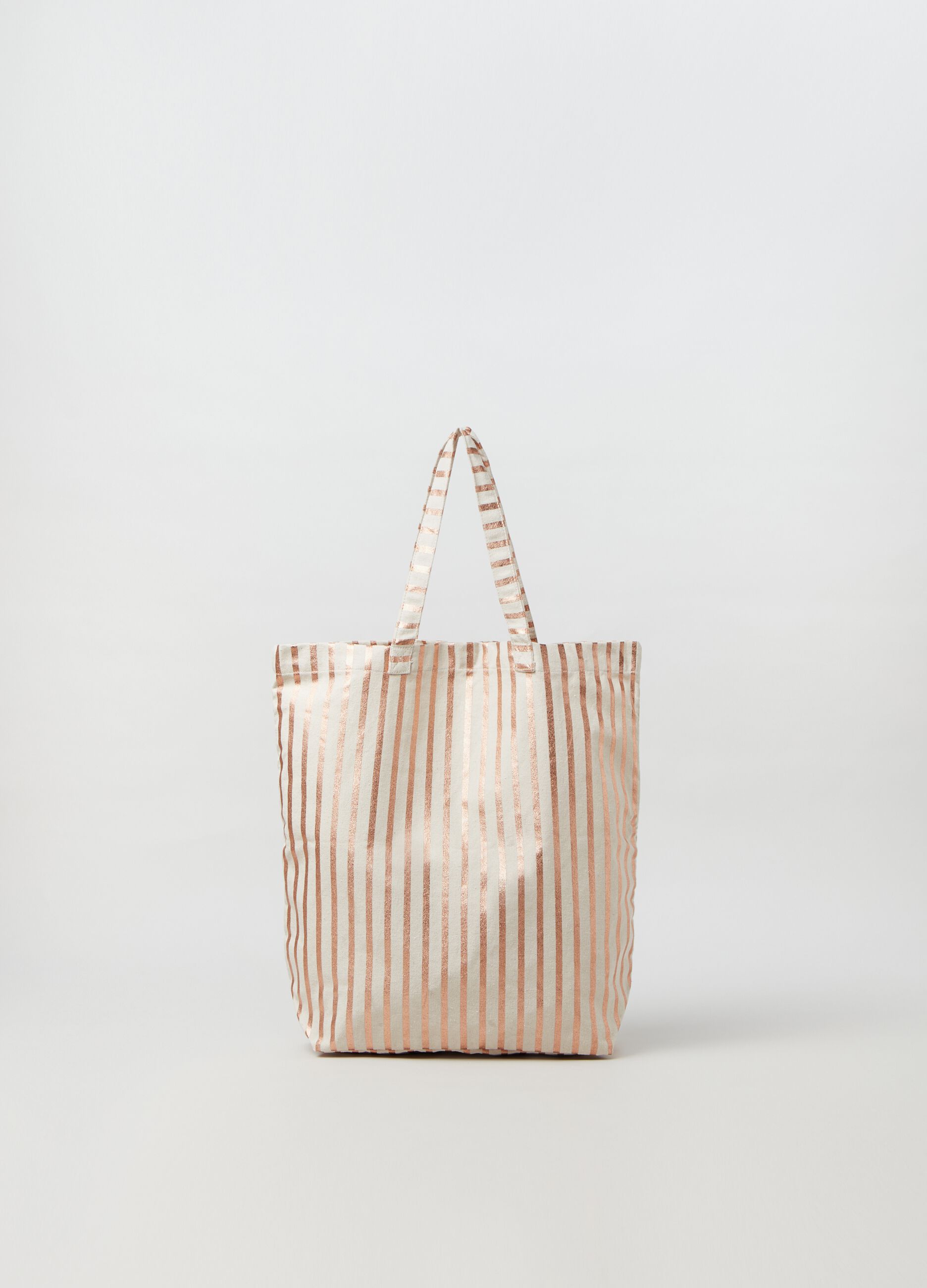 Shopping bag with striped print