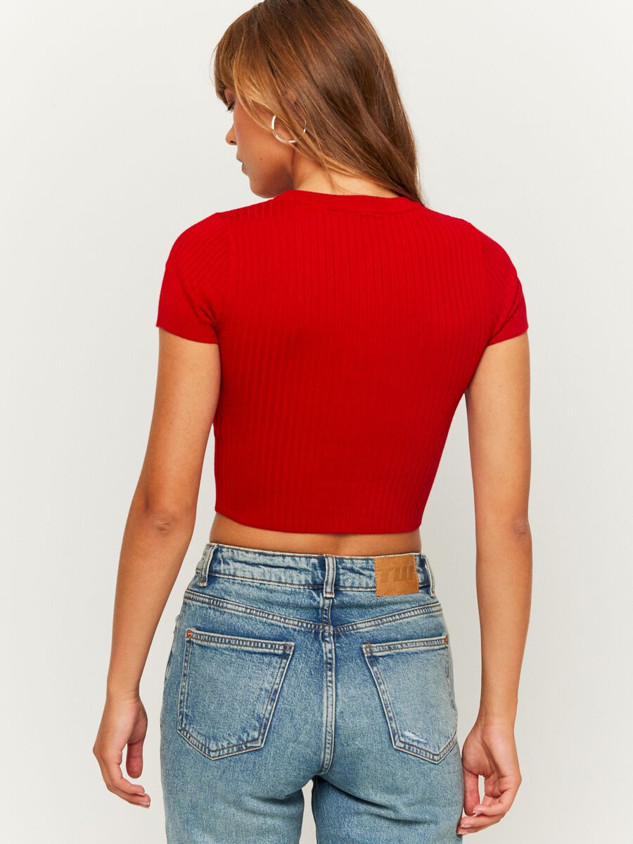 T-shirt cropped a coste piatte_2