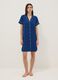 Blue V-neck stretchy viscose blend nightdress_1