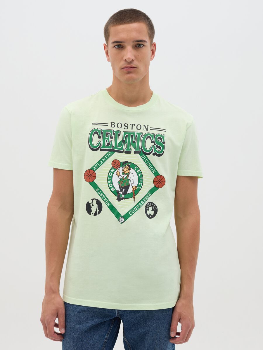 Green Boston Celtics Cotton Crop T-shirt_0