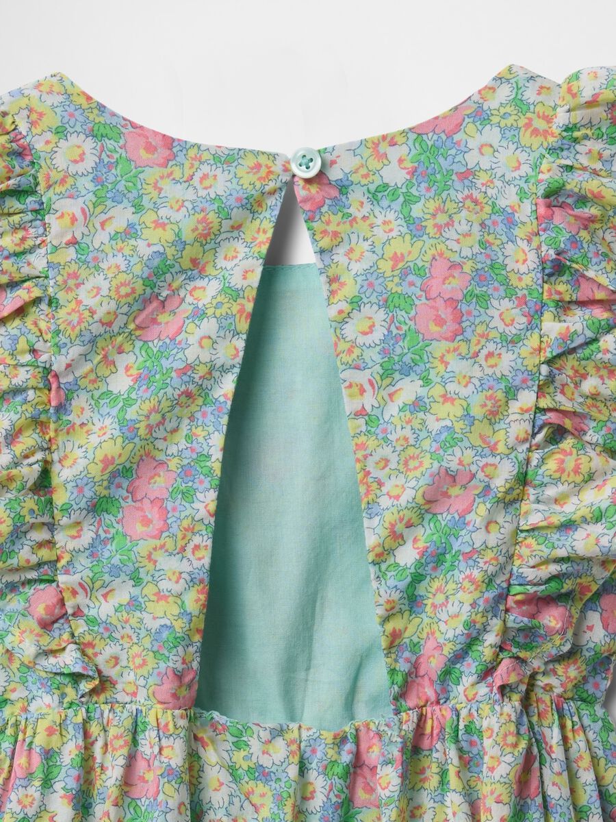 Girls' Cotton Dress with Floral Pattern_3