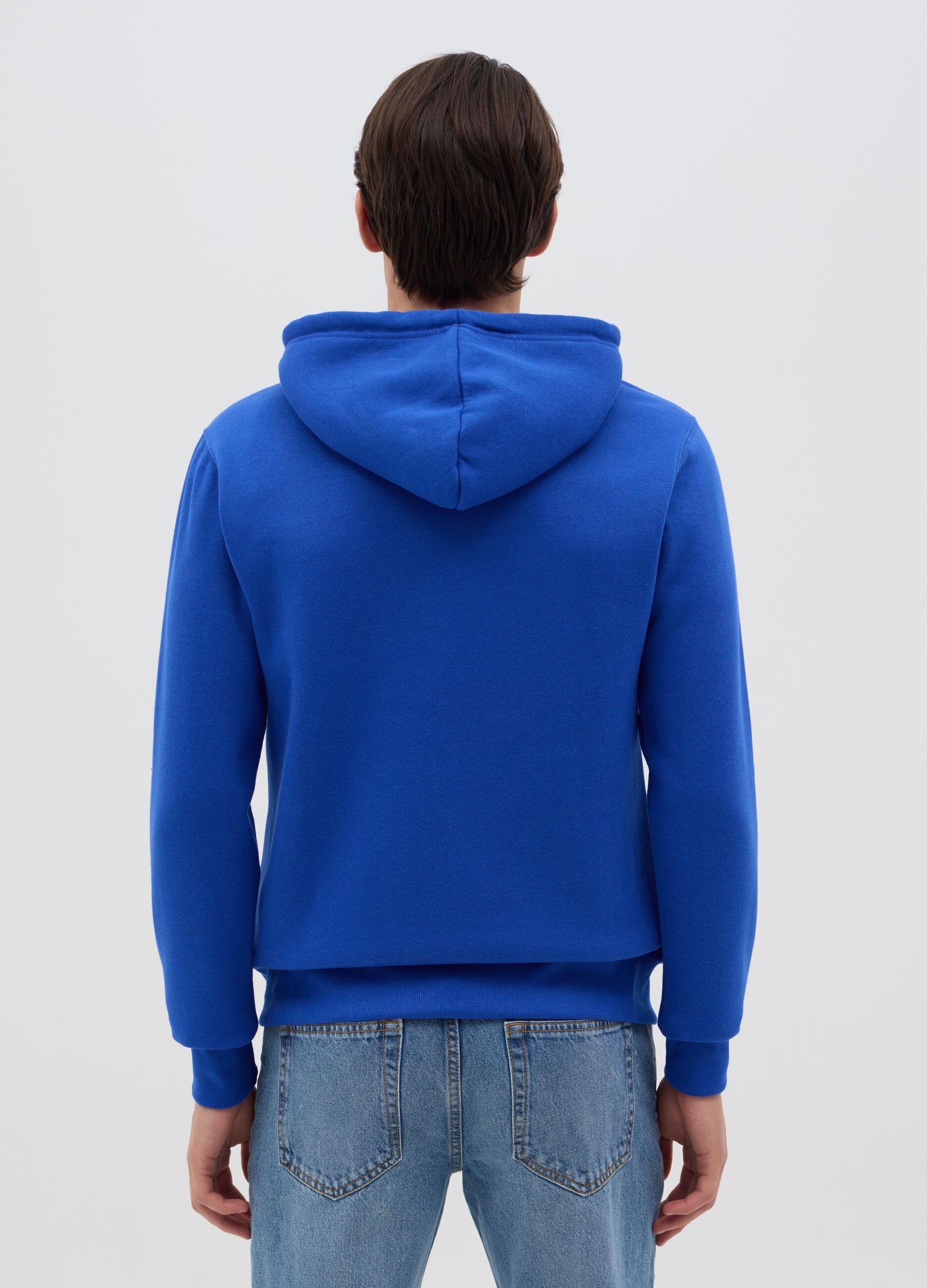 Full-zip plush hoodie