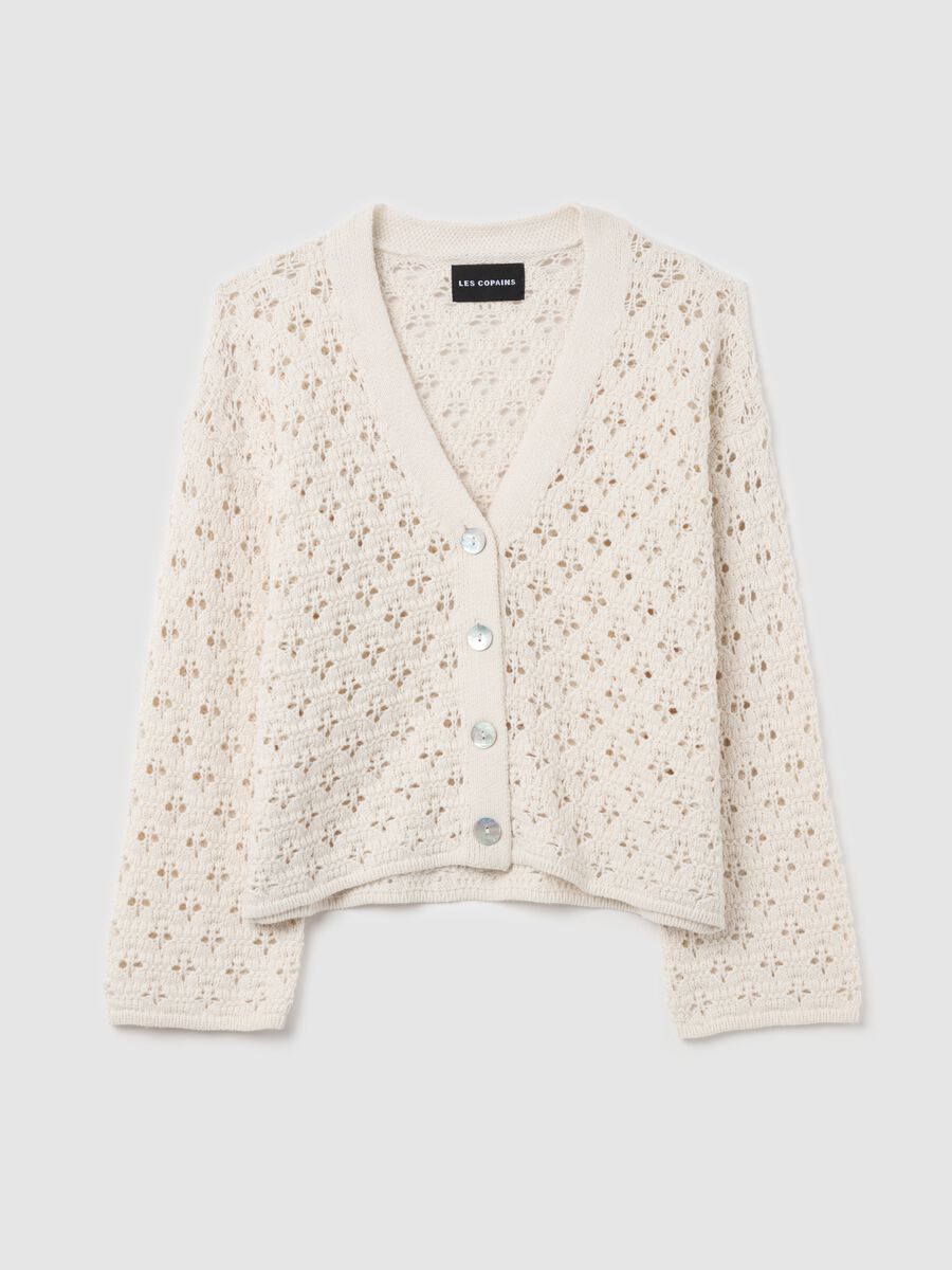Crochet cardigan with V neck_4