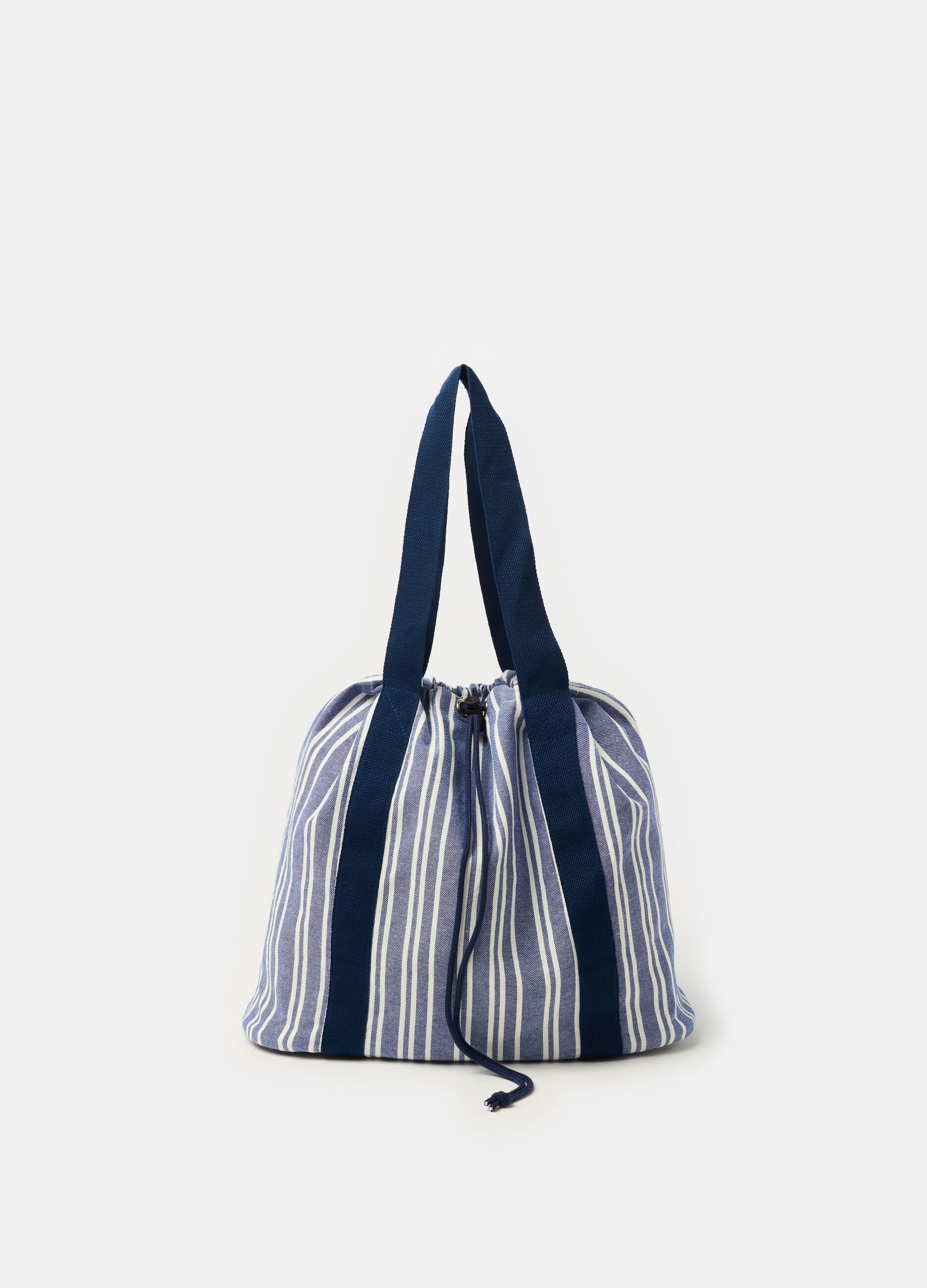 Ovs Borsa shopper a righe con coulisse
