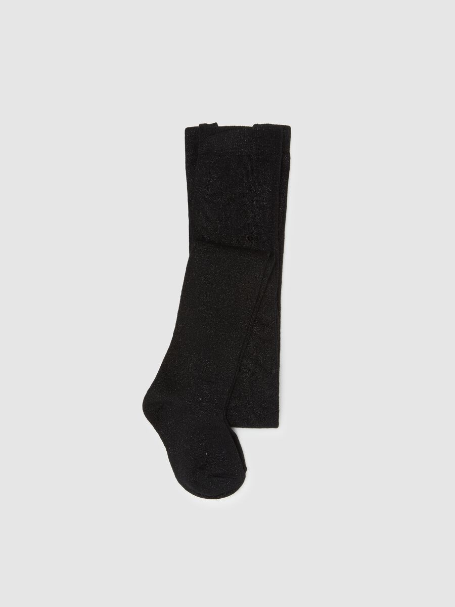 Collant nero con fibre metalliche_0