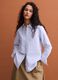 Light blue Oxford shirt with white stripes in pure cotton, comfort fit_2