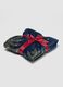 Blue and green throw with tree and polka-dot pattern_0