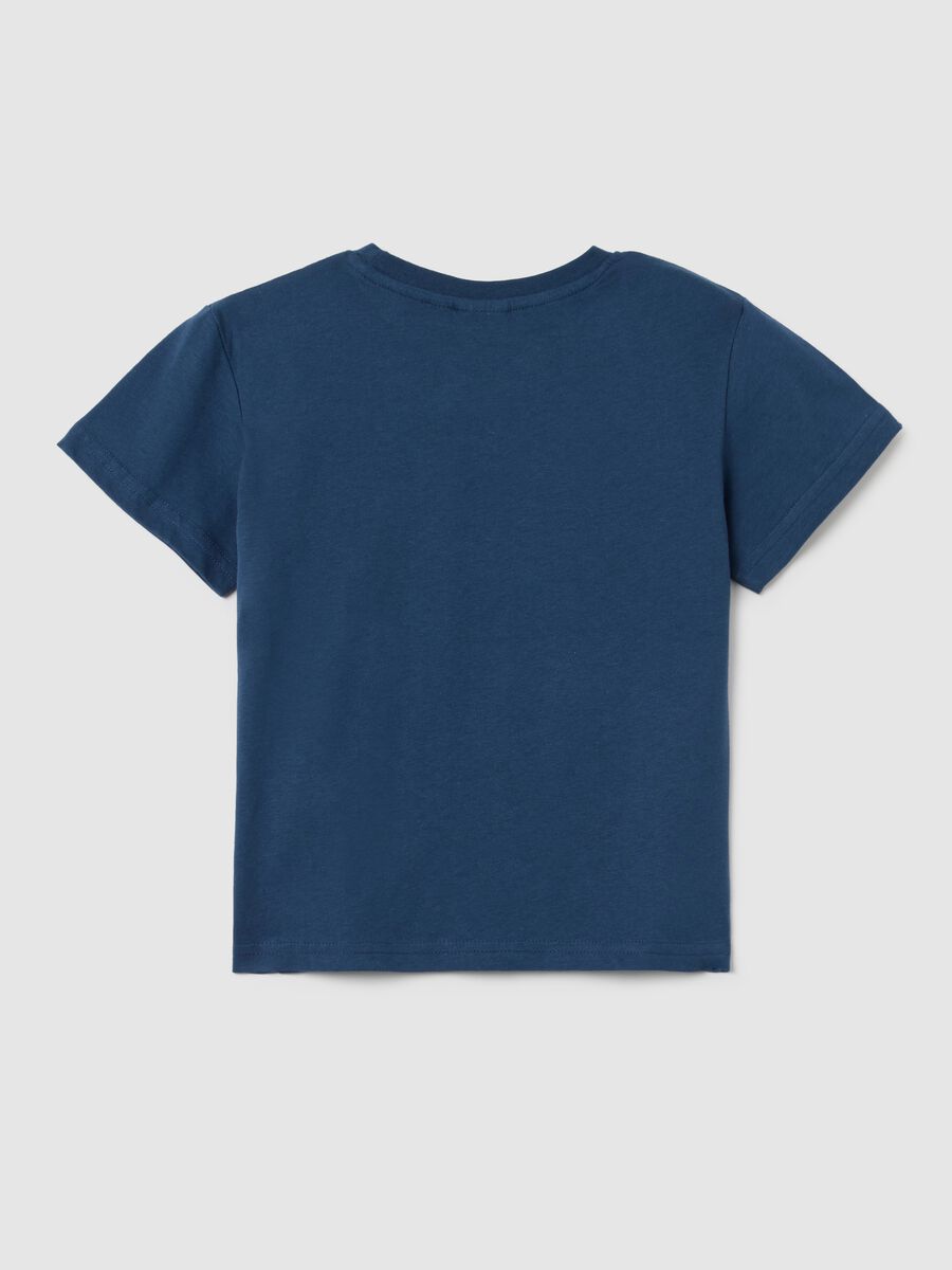 Kids' blue pure cotton T-shirt regular fit with Sonic print_1