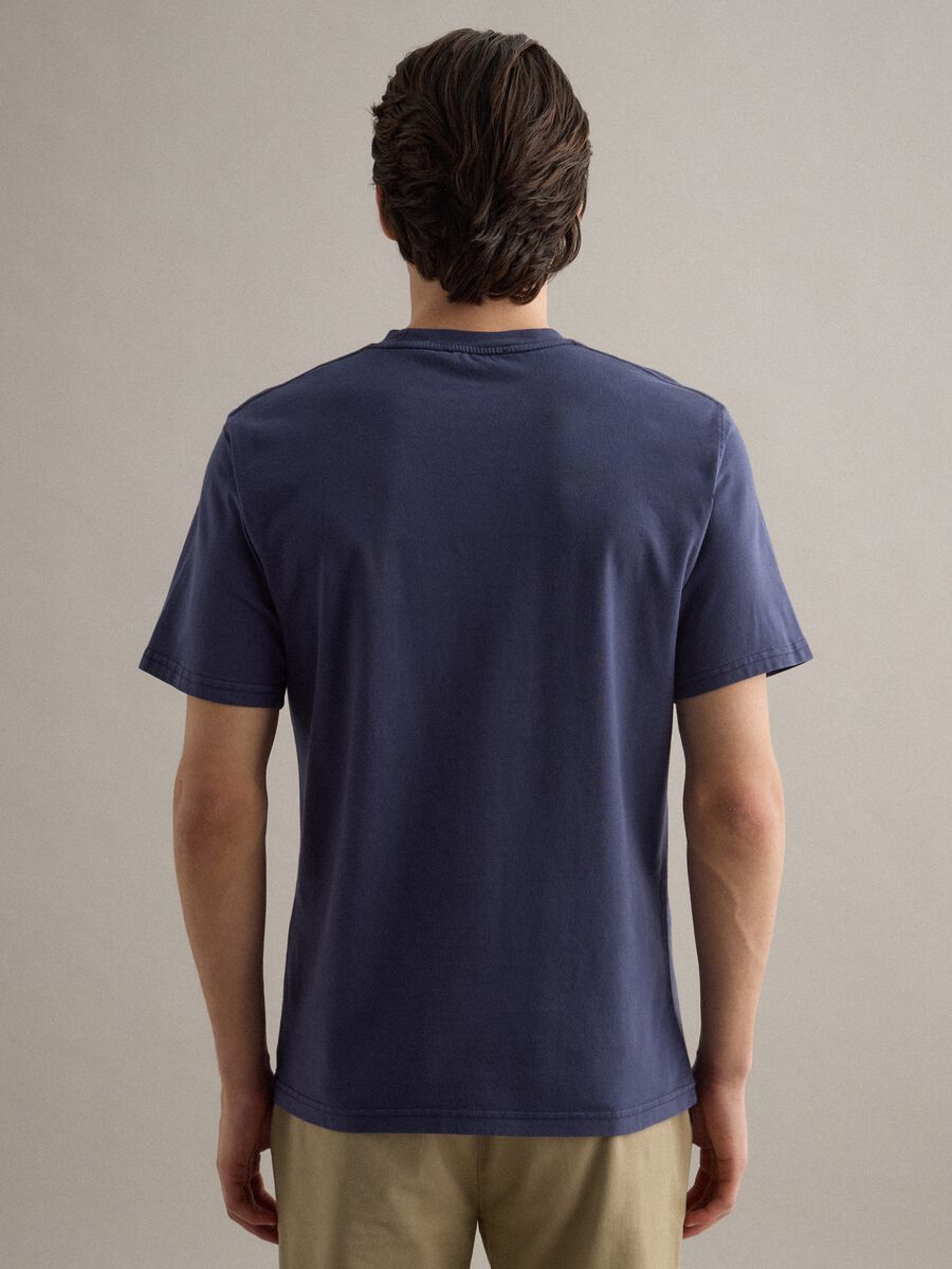 T-shirt in puro cotone blu relaxed fit_3