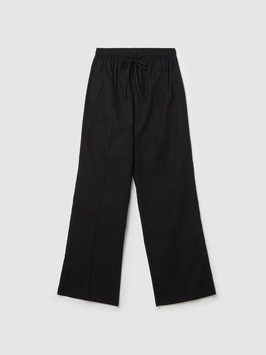 Poplin joggers with contrasting edging_4