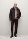 Brown regular fit jacket with zip_1