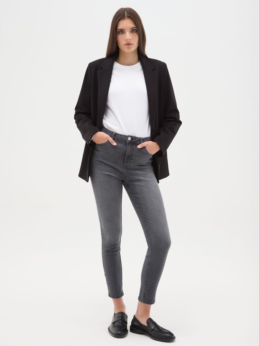 Stretch grey skinny jeans_0