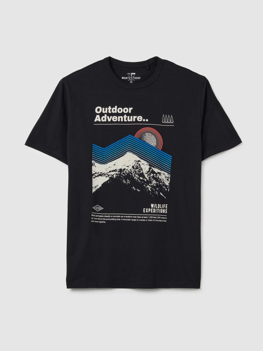 Men's black pure cotton t-shirt regular fit_0
