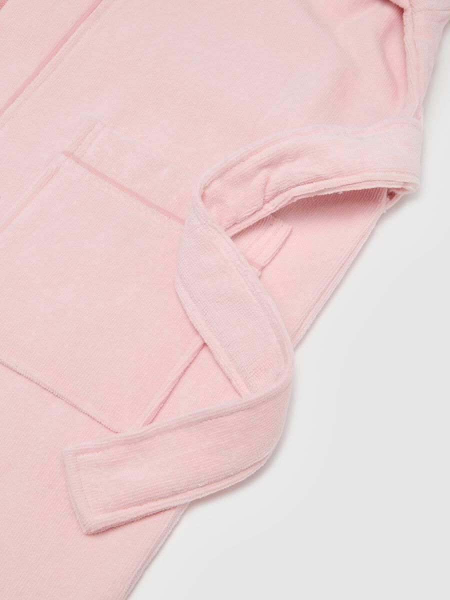 Pink Cotton Bathrobe for Girls_2