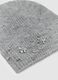 Grey knitted beanie hat with embellishments_2