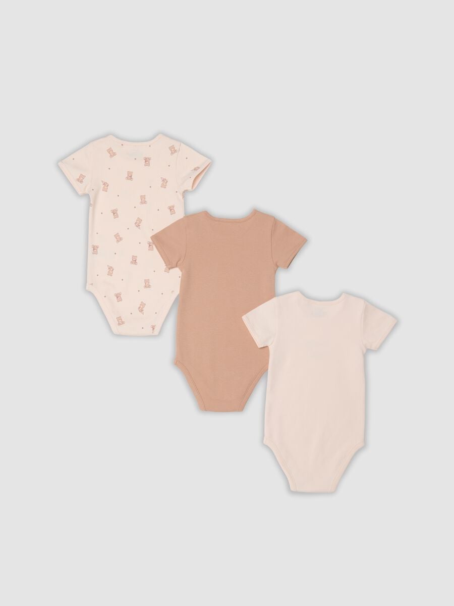Tripack body rosa in puro cotone organico per neonata e bimba_1