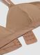 Brown triangle bra with removable padding in stretch fabric_1