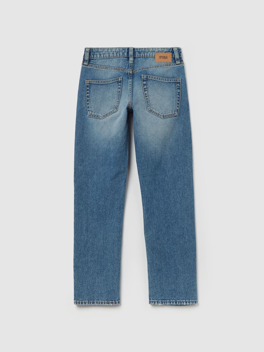 Jeans regular fit acid wash con scoloriture_4