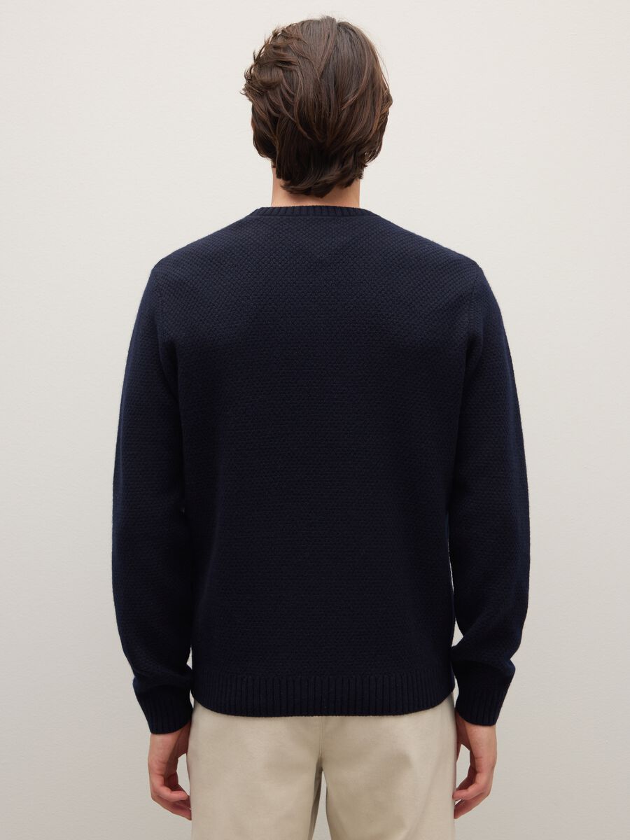 Blue Pure Wool Sweater Regular Fit_3