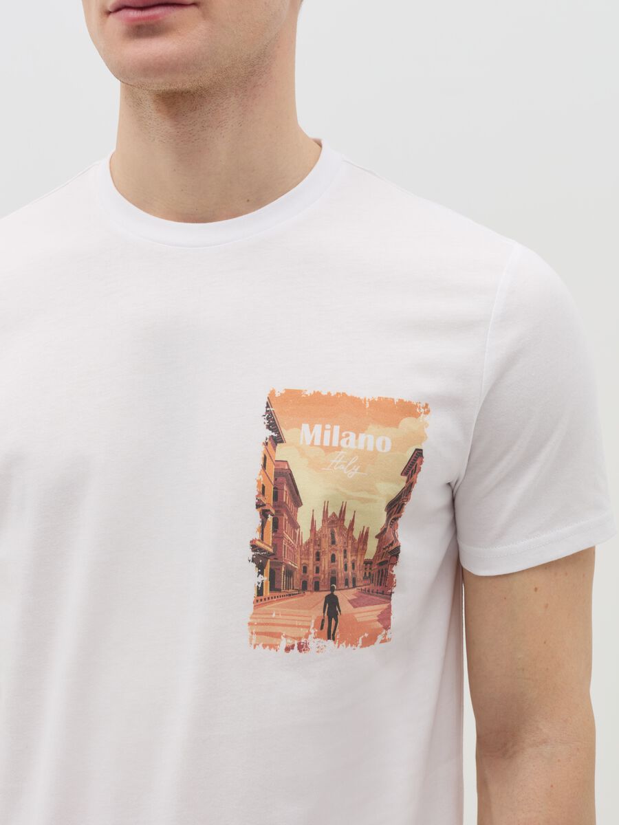Cotton T-shirt with "Milano Italy" print_2